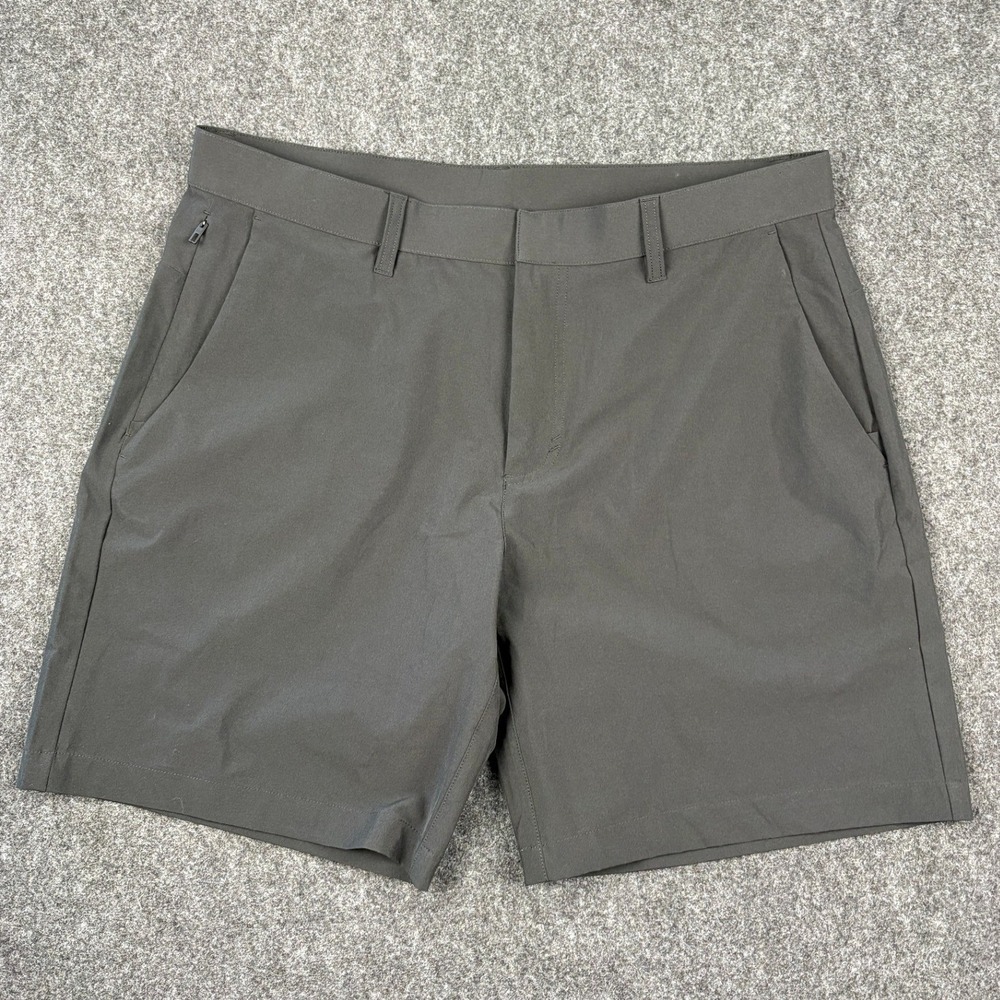 Fabletics The Only Short Black Tech Shorts 36 Water Resistant 4-Way Stretch New